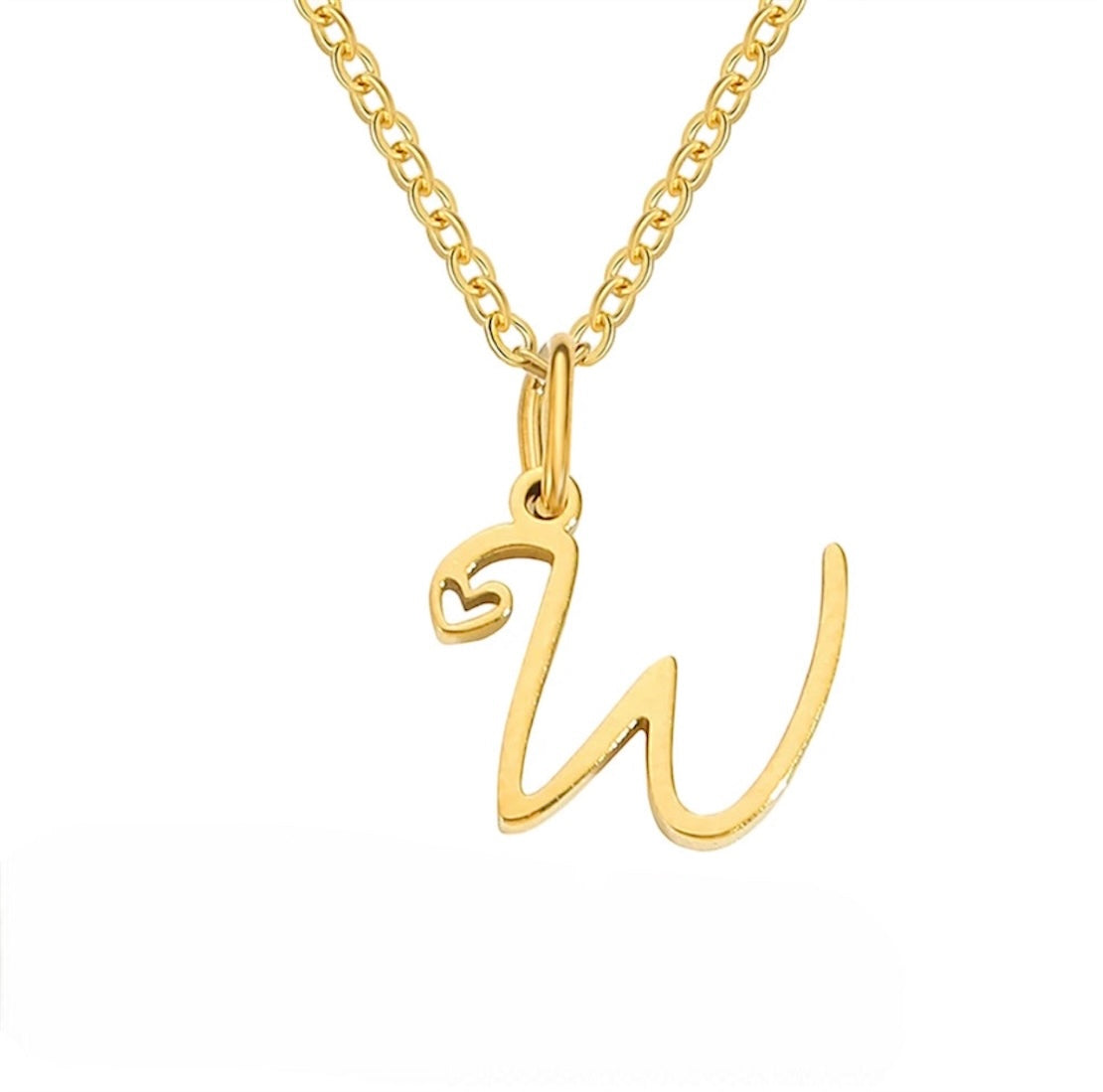 Initialen Herz-Halskette