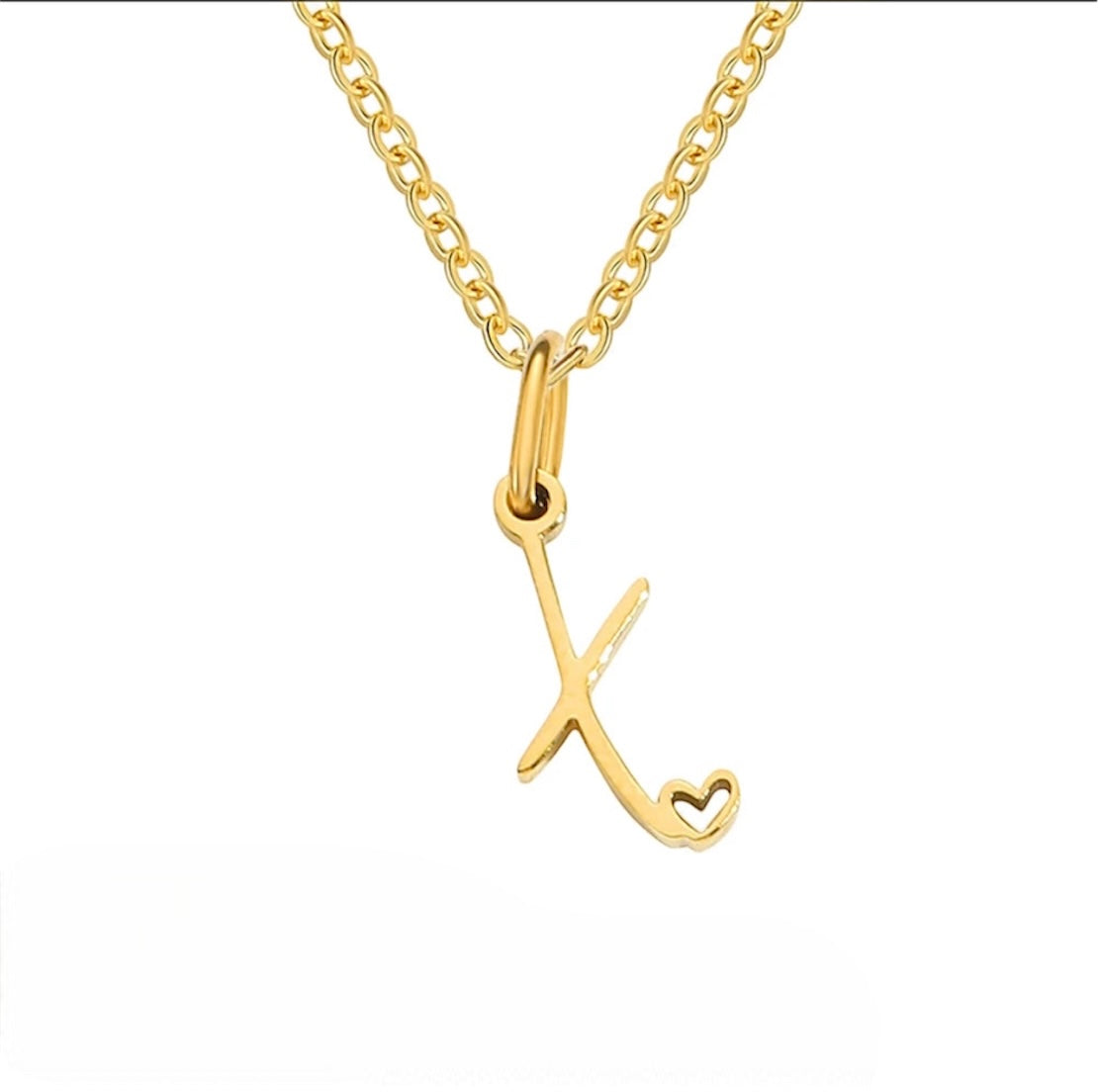 Initialen Herz-Halskette