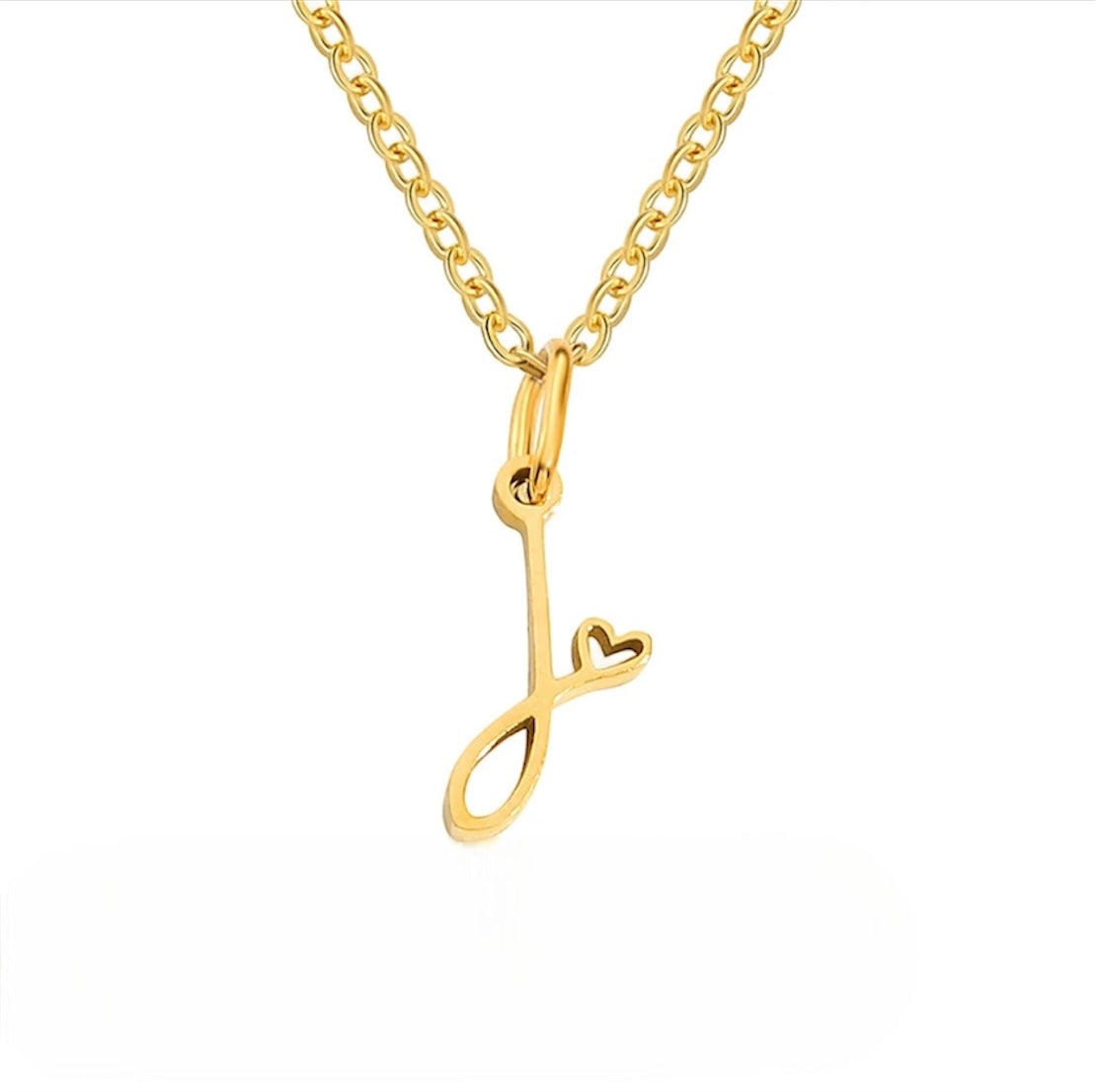Initialen Herz-Halskette