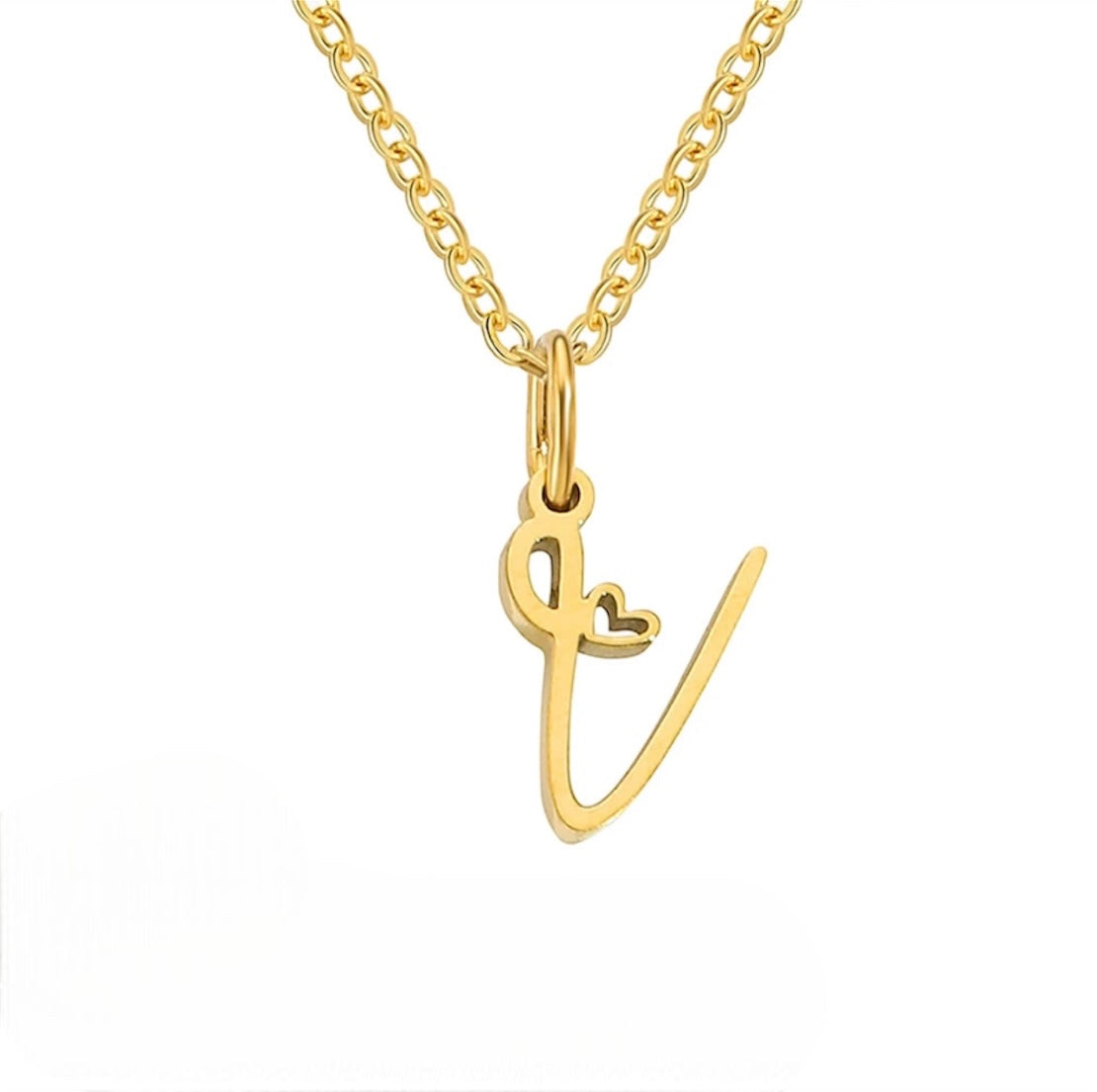 Initialen Herz-Halskette