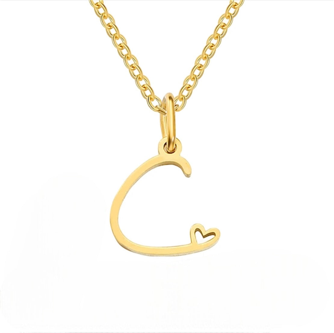 Initialen Herz-Halskette