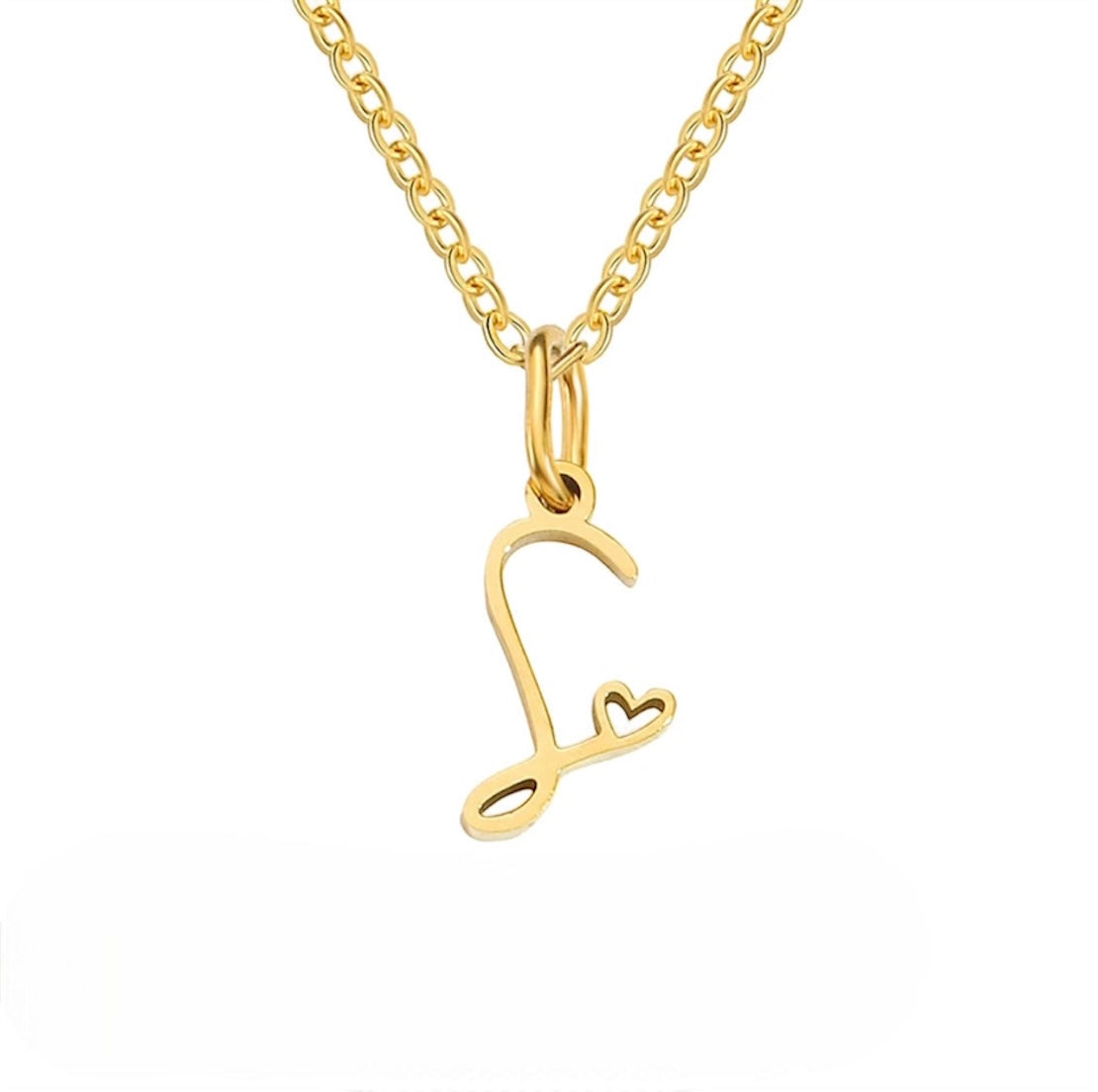 Initialen Herz-Halskette