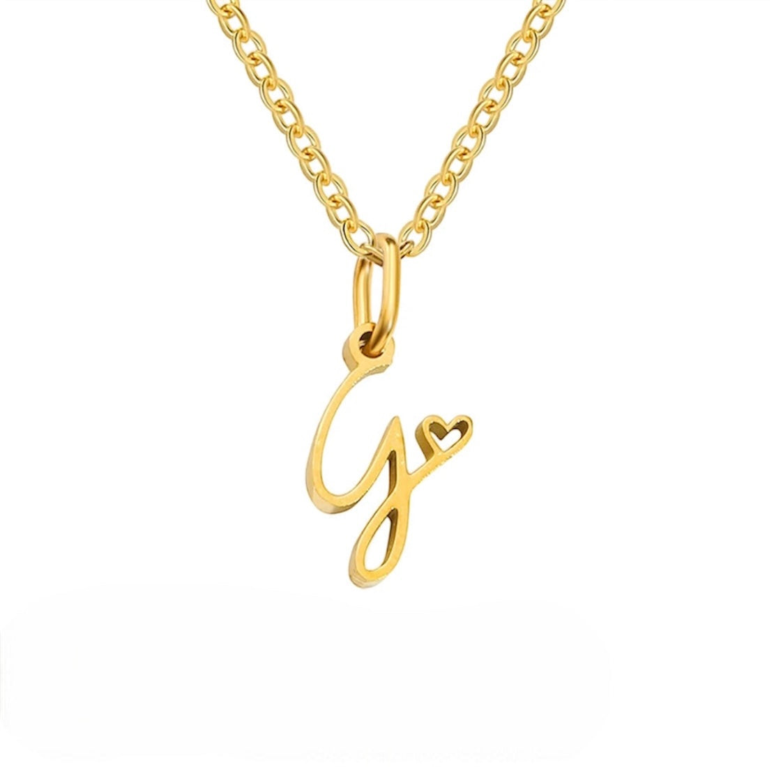 Initialen Herz-Halskette
