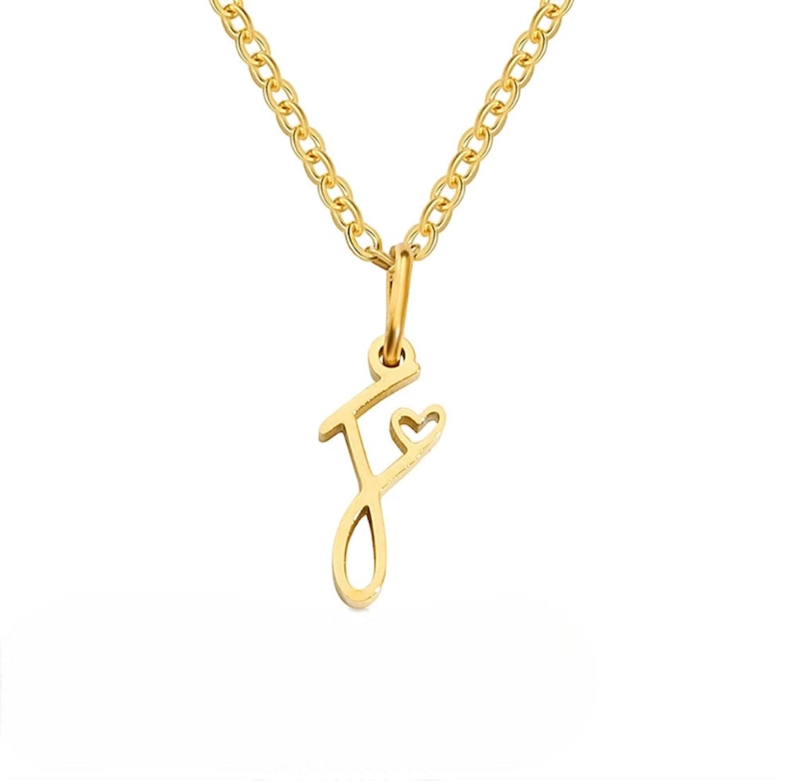 Initialen Herz-Halskette