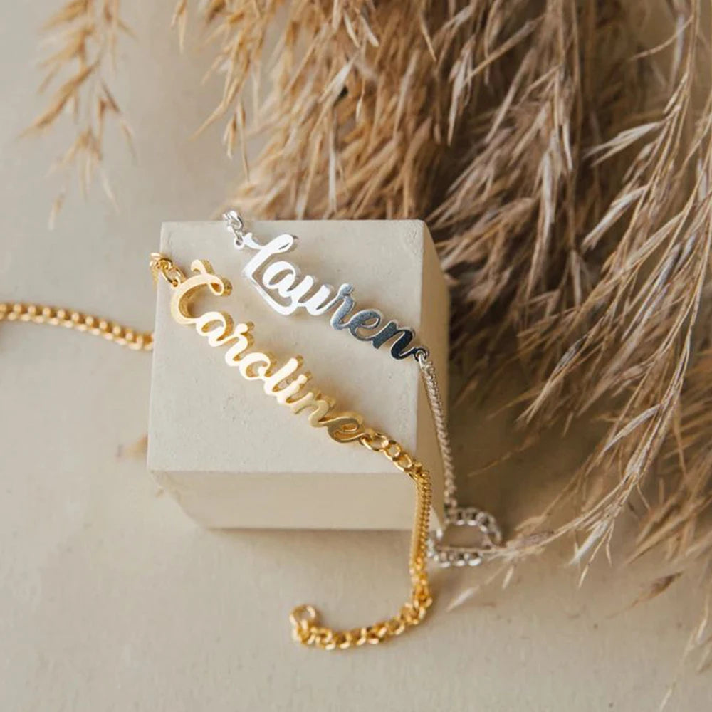 EManco Women's Stainless Steel 316 Cuban Chain Bracelet Personalized Name Fashion Wrap Bracelet Dropshipping Supported-4