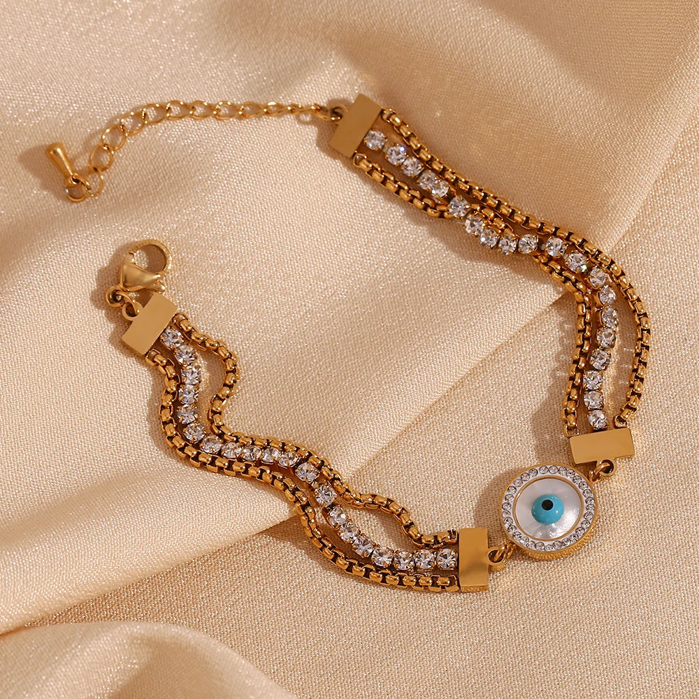 Augenzauber Dreifach-Ketten Armband