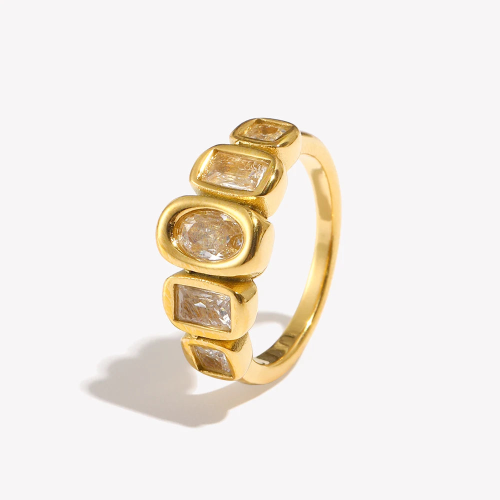 Zirkonia Geometrie Ring