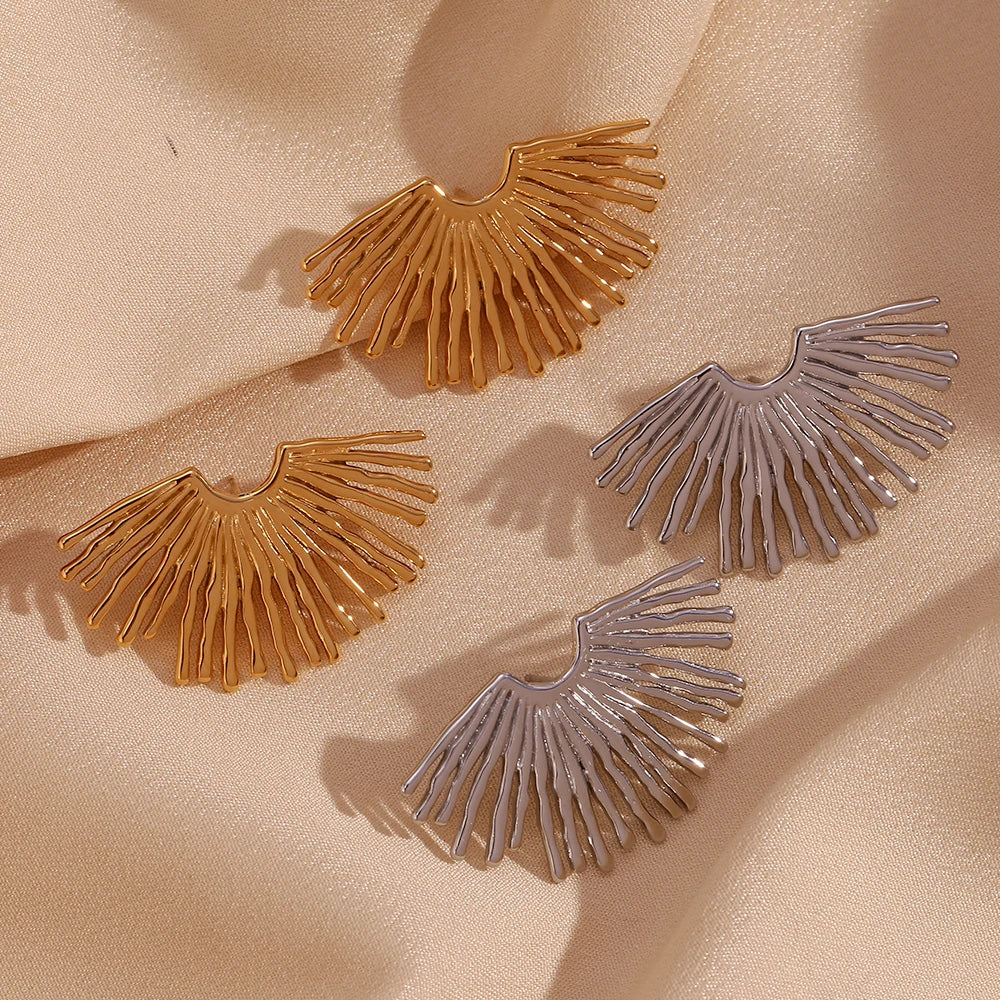 Street-Style Fächer-Ohrstecker