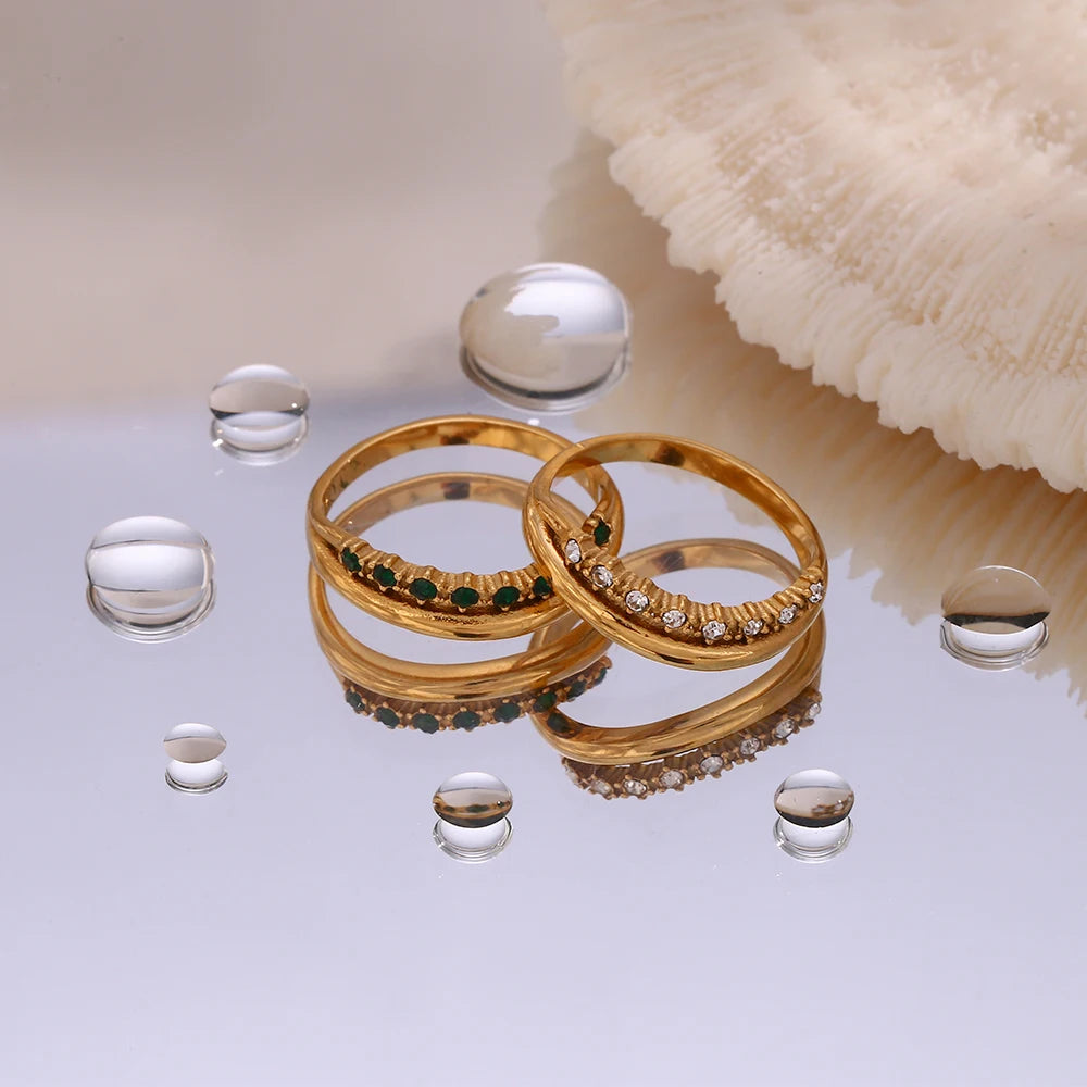 Glitzernder Doppel-Ring