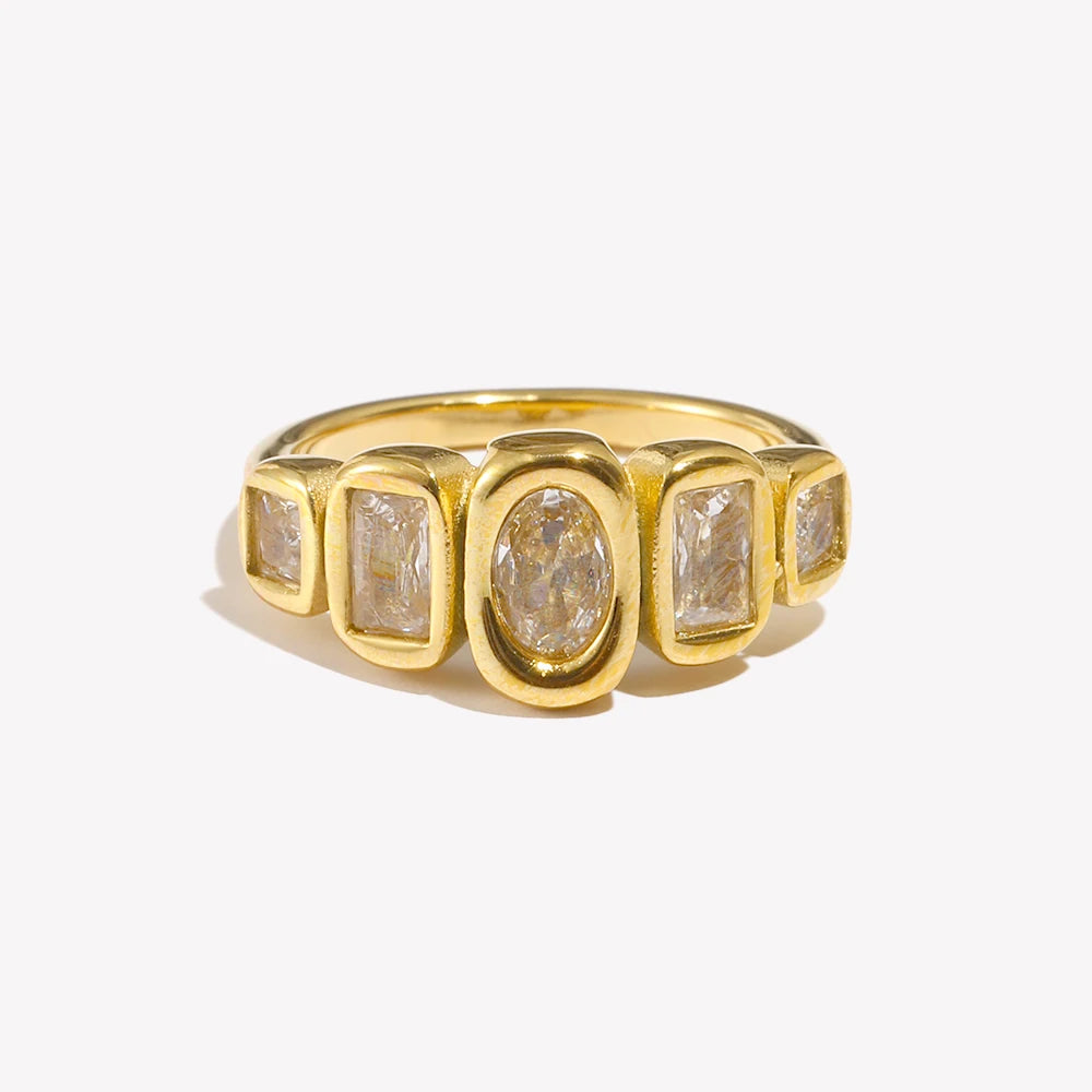 Zirkonia Geometrie Ring