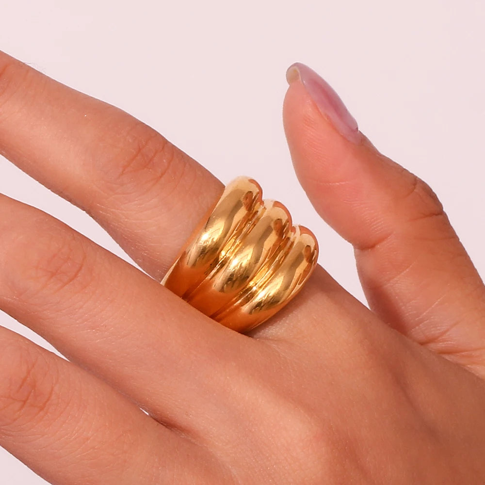 Dreifach-Goldglanz-Ring